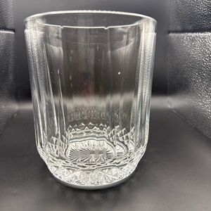 Vintage Crystal Ice Bucket featuring Cut Diamond Design on the Base.